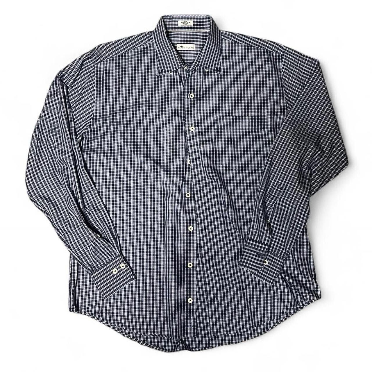Peter Millar Large blue and white button down shi… - image 1