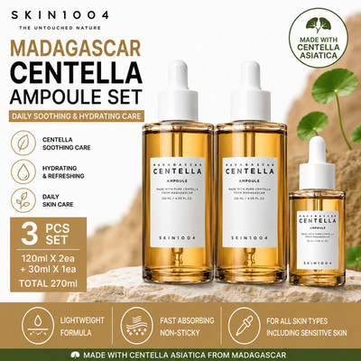 SKIN1004 Madagascar Centella Ampoule 120ml x2 + 30ml Set Korean Skincare