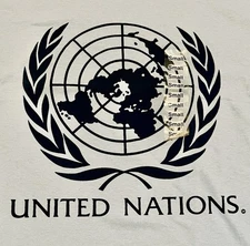 NEW UNITED NATIONS T-SHIRT COTTON GILDEN SMALL BLUE NAVY POLITICAL CHARLIE KIRK