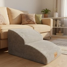 High Density Pet Stairs with Extended Steps, Perfect for Large Dogs and Cats