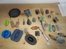 29 x Fishing Swimfeeder Lot Cage Blockend & Method Weighted Moulds Target Board