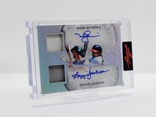 2025 Leaf Spectacular REGGIE JACKSON + MARK MCGWIRE Auto Autograph Relic /12 🔥