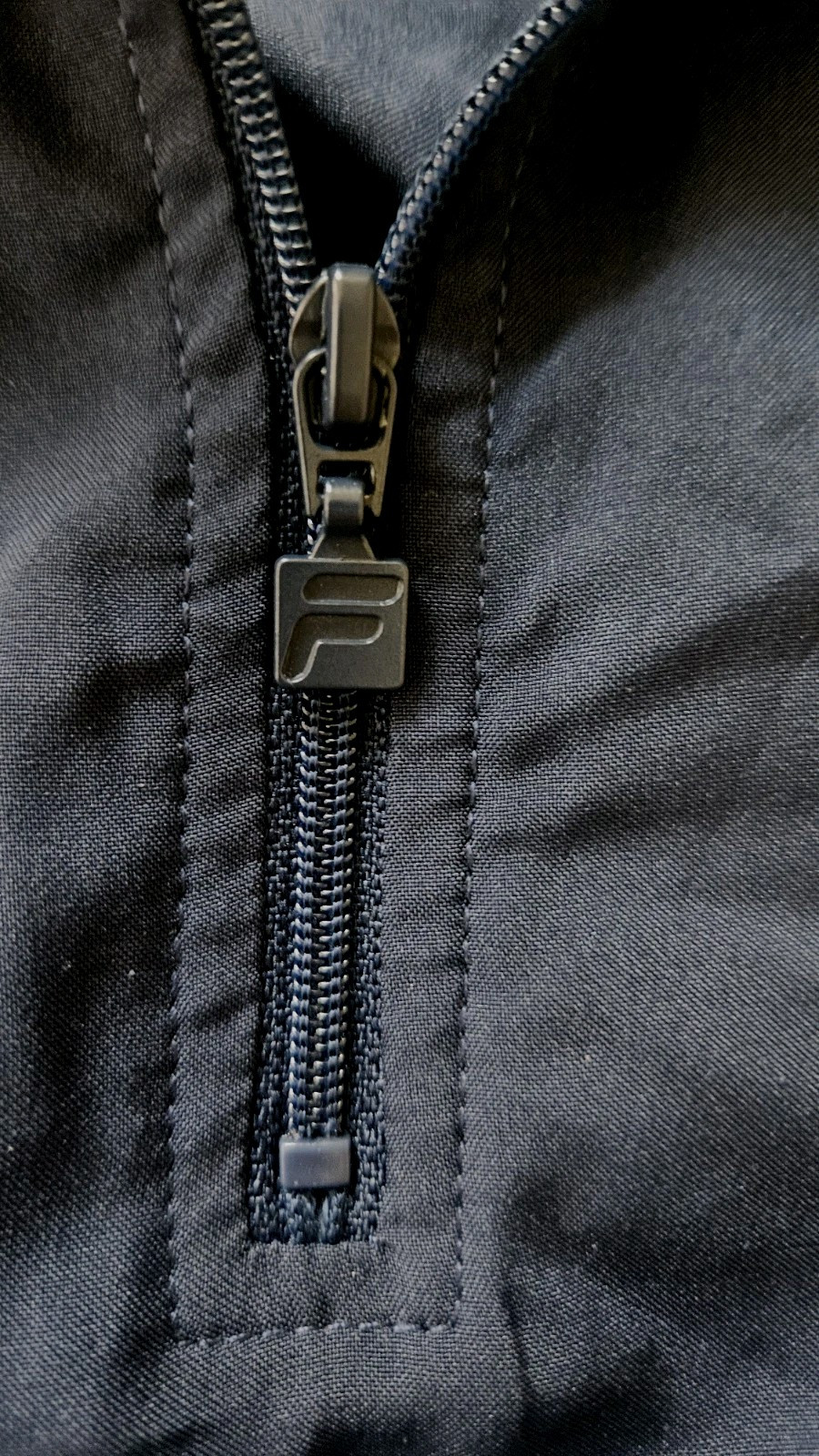 Giacca a vento Fila uomo donna taglia XL blu pullover top 1 4 zip coulisse