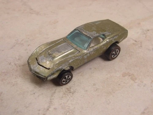 Original Hot Wheels Redline - Light Olive HK Custom Corvette!! - LSW Free Ship!!