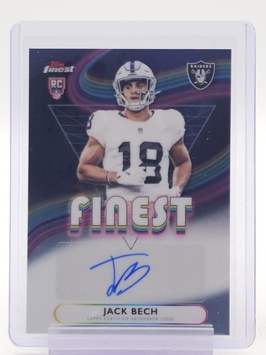 JACK BECH 2025 TOPPS FINEST ROOKIE FINEST AUTOGRAPH #RFA-JBE RAIDERS Q3668-4 A