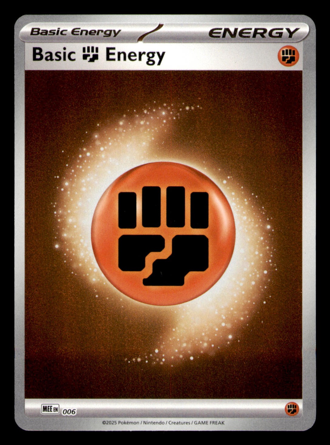 Basic Fighting Energy - 006 6 Mega Evolution Energies Reverse Holo Pokemon