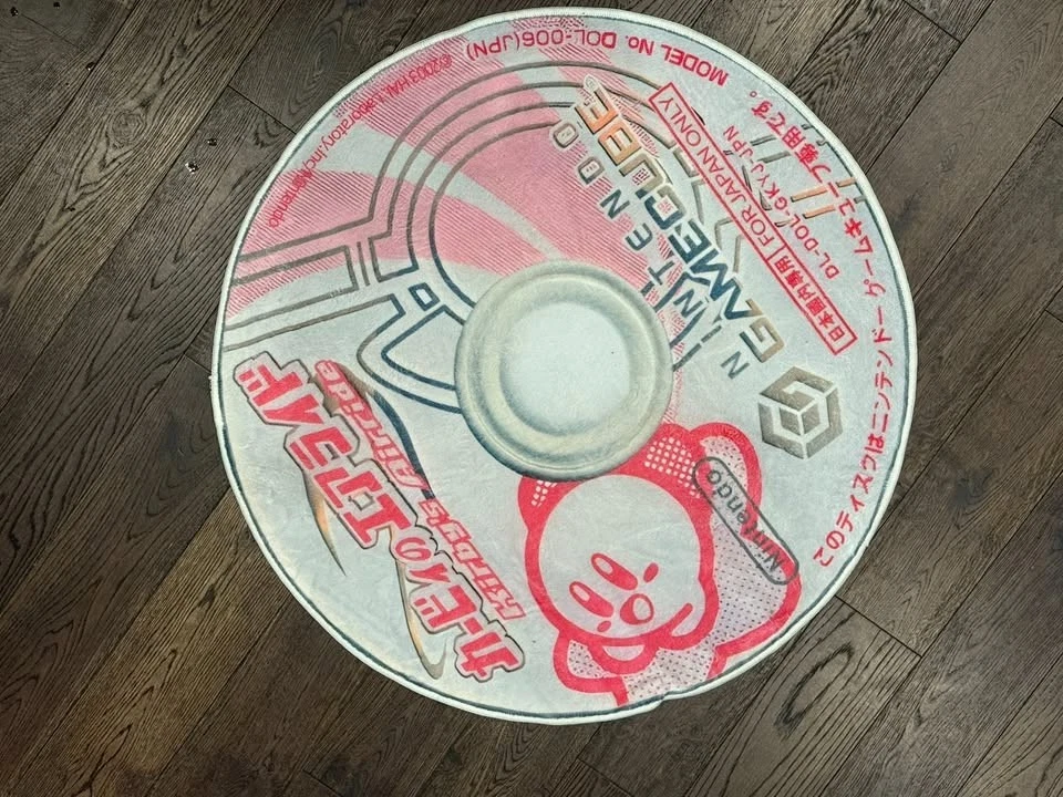 KIRBY AIR RIDE [JAPAN STYLE RELEASE} GAMECUBE STYLE DISC RUG NINTENDO INSPIRED - Image 2 of 2