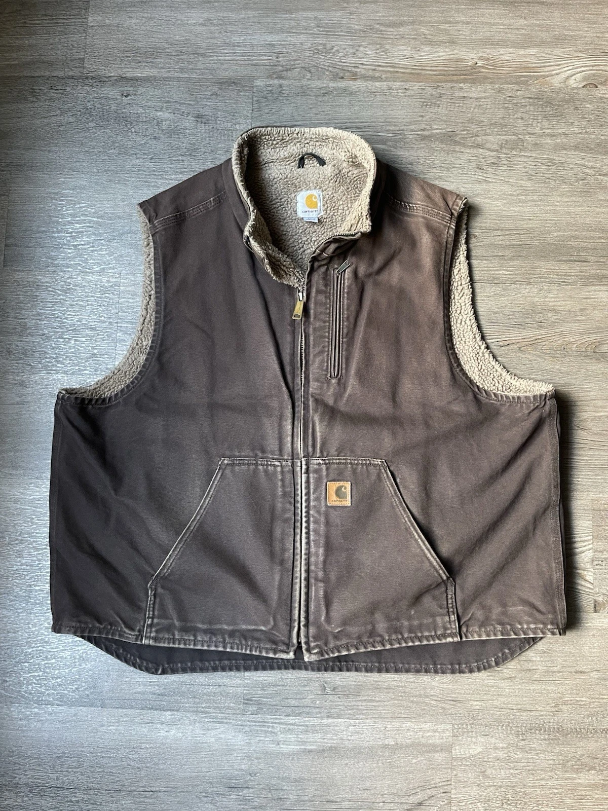 Carhartt Men’s Canvas Sherpa Lined Vest - Size Men’s 2XL