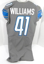 2020 Detroit Lions Jonathan Williams #41 Game Issued Grey Jersey Color Rush 38 5