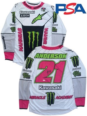 Jason Anderson Signed Kawasaki Racing Supercross #21 Jersey PSA