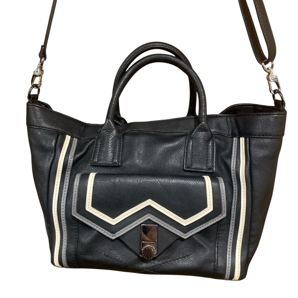 BCBGeneration Chic Black and White Crossbody Bag - image 3
