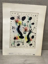 Joan Miro Original CLR Lithograph Gallery Matted Spanish b 1893