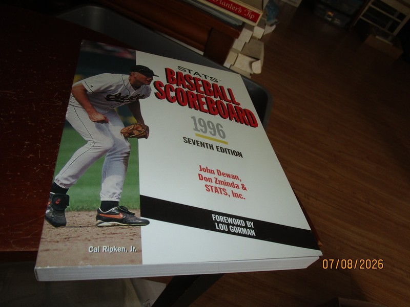 1996 Baseball Stats Soft Cover Book Cal Ripken Baltimore Orioles on Cover
