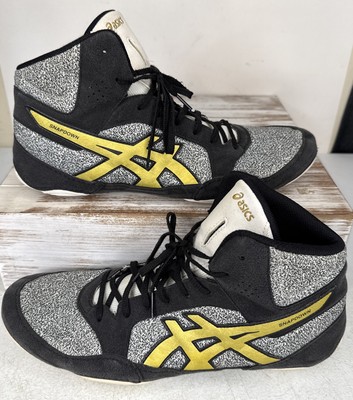 Asics Wrestling Shoes Snapdown 2 Stone Gray Black Gold - 1081A027 Men s Size 13