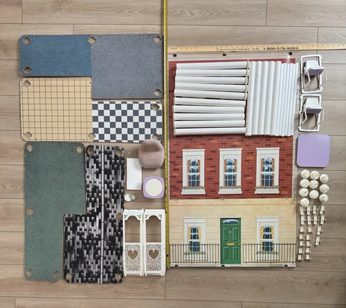 Vintage 1980's Mattel Barbie Townhouse With Elevator and Furniture