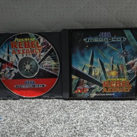 STAR WARS Rebel Assault SEGA MEGA CD Game 1993 JVC PAL, RARE