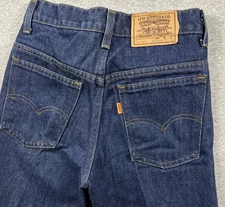 Vintage Levi's 719 Jeans Size 27x33 Student Fit 519 Orange Tab USA Made 80s DARK