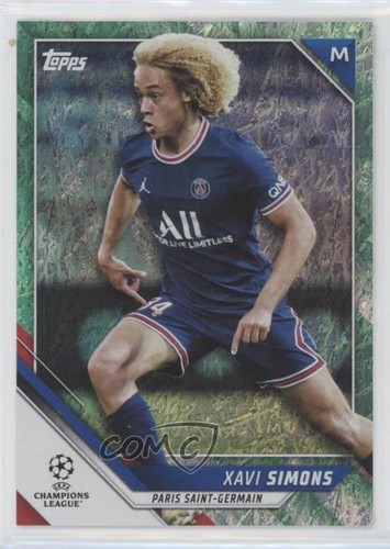 Xavi Simons #33 2021 Topps UEFA Champions League Jade card