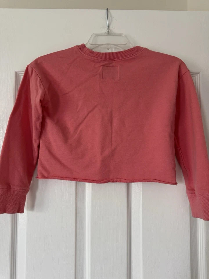 OshKosh B’gosh Kids Size 8 Cropped Sweatshirt Long Sleeve “Choose Kindness” Pink - Image 4 of 4