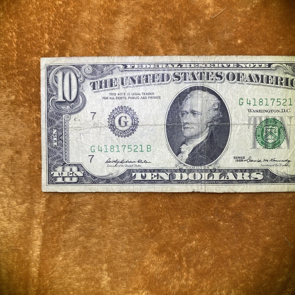 1969 10 Dollar Bill Series C - Image 2 of 4