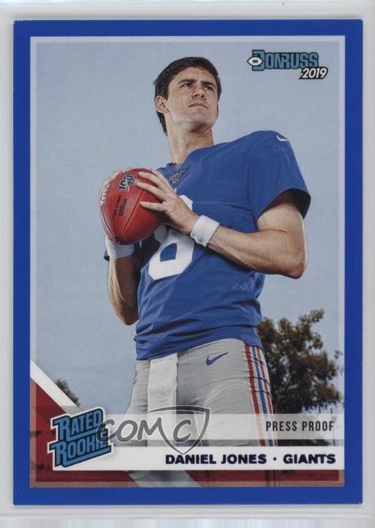 2019 Panini Donruss Rated Press Proof Blue Daniel Jones #304 Rookie RC 0ks3