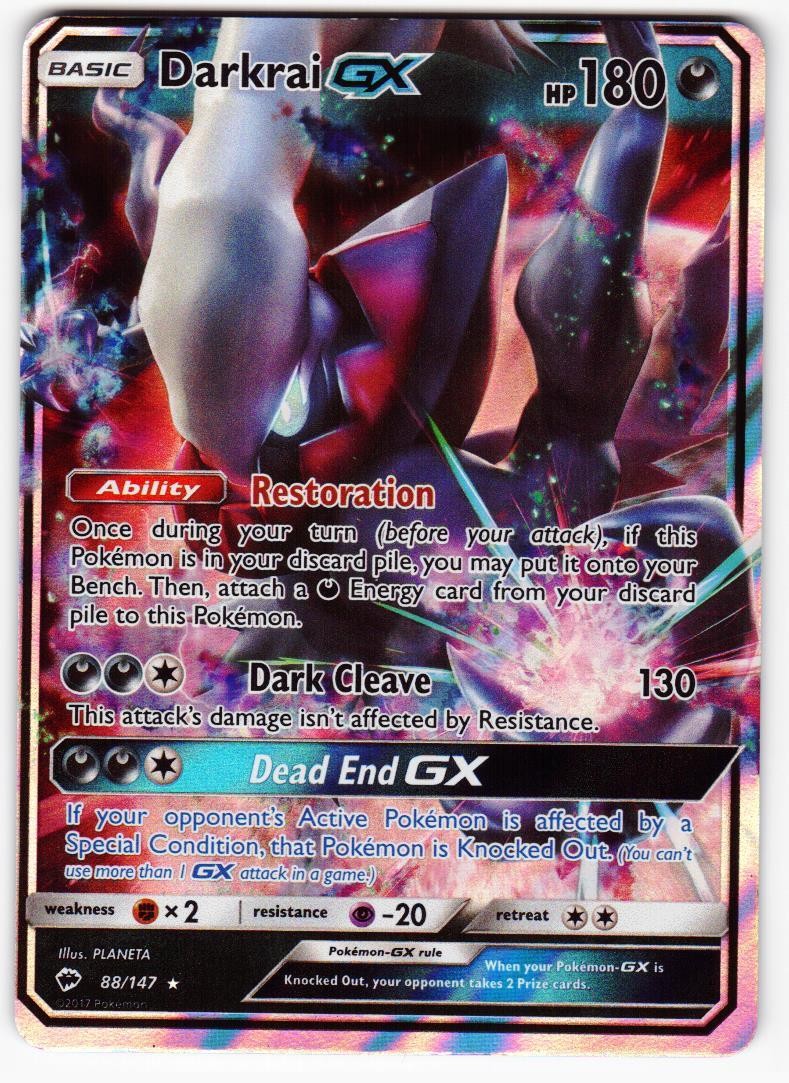 Darkrai GX 88/147 BUS Holo NM Pokemon