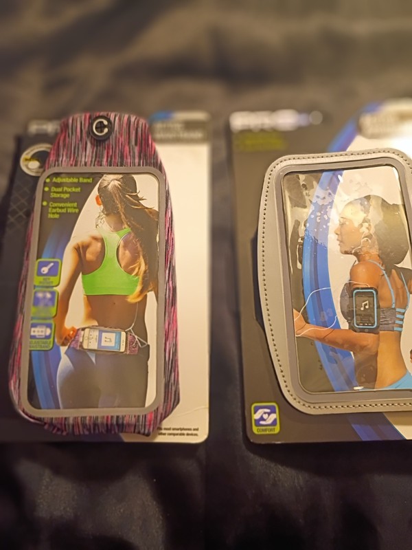 New Pro Strength Fitness Bundle - Active Armband & Waistband Phone Holder Set