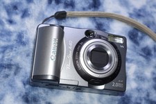 Canon PowerShot A40 2MP Silver Digital Camera 3x Optical Zoom Tested & Working