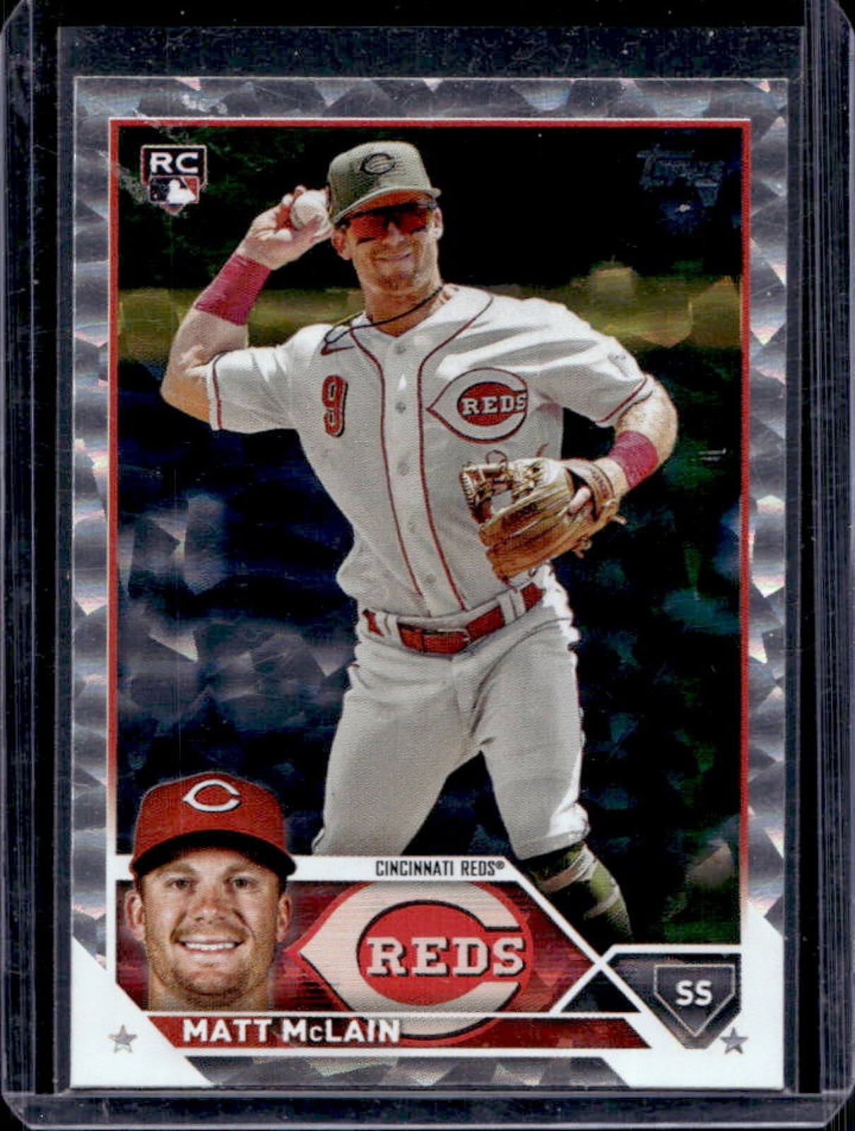 2023 Topps Update Matt McLain RC Silver Pattern Foilboard Rookie #US199 Reds