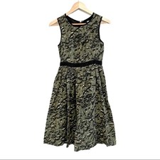 ASOS Sleeveless Green Black Fit & Flare Dress 100% Cotton Sleeveless Dress 2