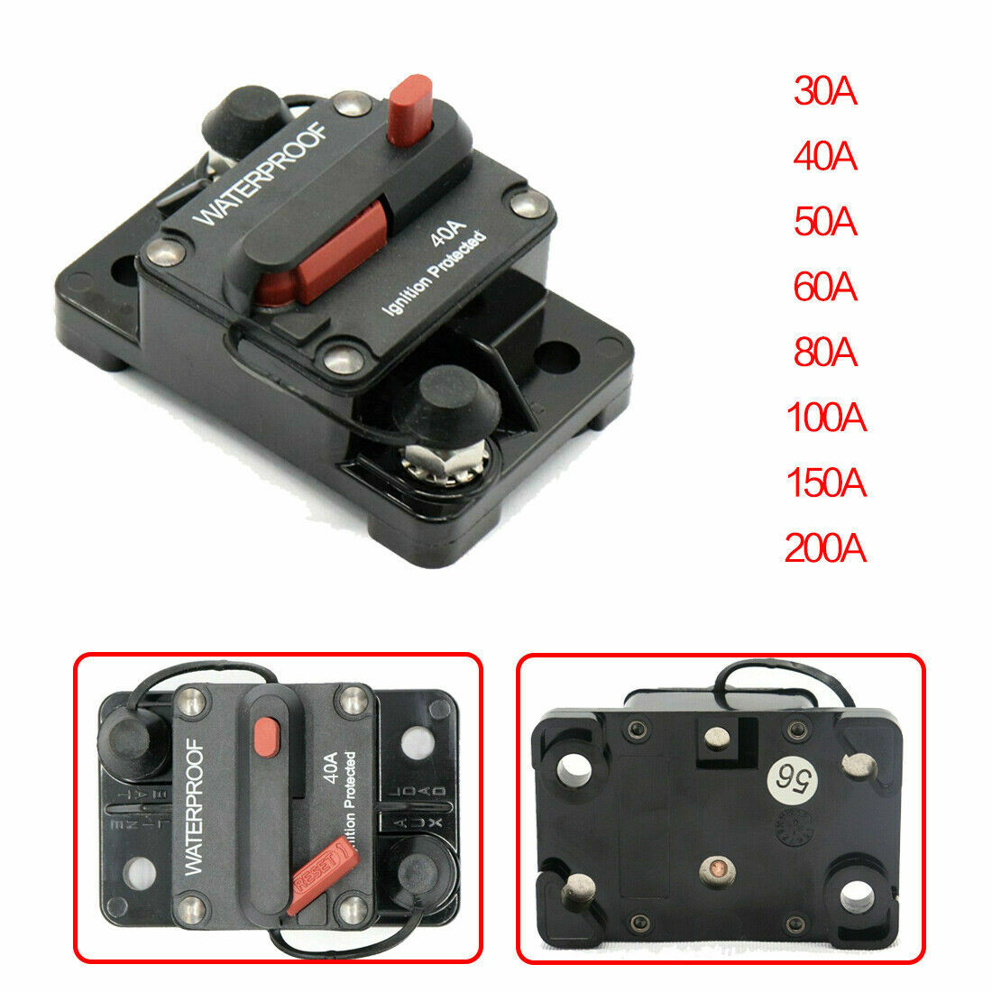 30-200A Sicherung Automat Automatik Schalter Auto KFZ LKW