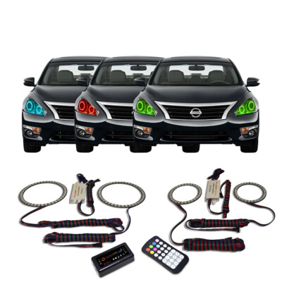 RGB Multi Color Bluetooth Headlight Halo kit for Nissan Altima 13-15