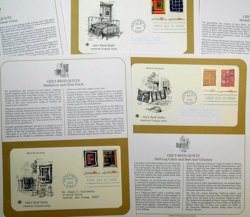 2006 Quilts 39¢ Sc 4089-4098 PCS page textile folk art fabric American heritage - Image 3 of 3