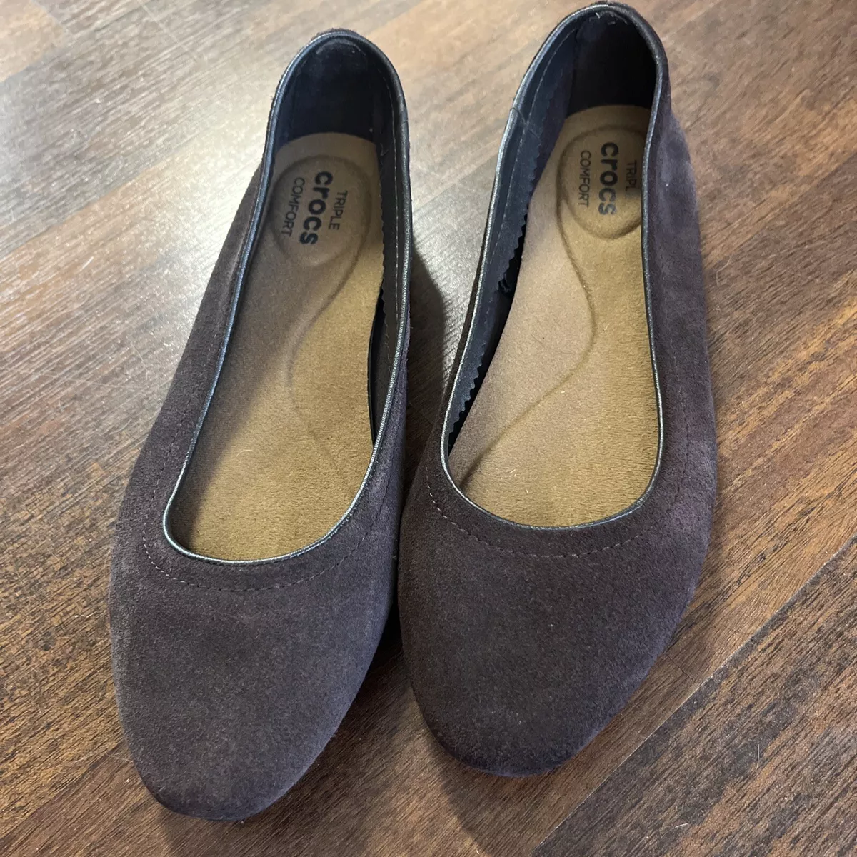 Crocs lina suede best sale flat