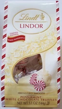 Lindt Lindor - Limited Edition  Peppermint White Chocolate Truffles - 5.1 oz Bag