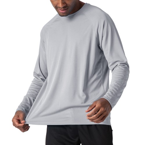 Men's UV Protection Shirts Golf Tees Sun Block T-Shirts Long Sleeve Fishing Tops - Picture 23 of 43