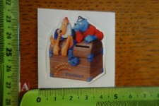 Alter Aufkleber Musik Kino Video Film TV Käpt'n Blaubär Spardose Postbank