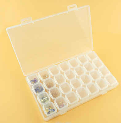 28 Fach Kunststoff Schmuck Handwerk Aufbewahrungsbox Etui Perlen Behälter Organizer