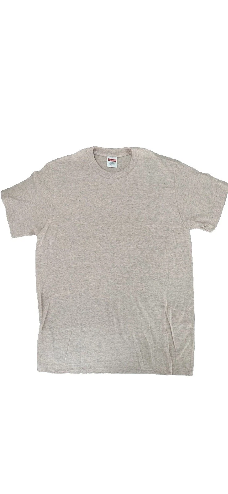 T shirt Supreme Blank rose et gris chiné taille L
