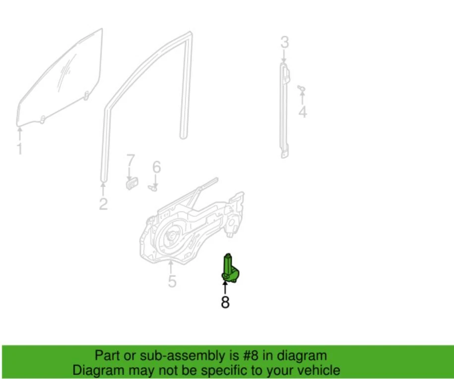 OEM ! POWER WINDOW MOTOR FRONT LEFT for 2001-2006 HYUNDAI ELANTRA # 82450-2D001 - Изображение 3 из 3