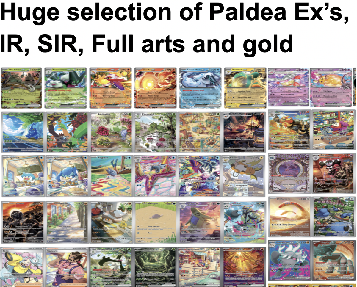 Paldea Evolved - pick your Ex IR SIR and gold cards - Pokemon TCG | eBay Australia Paldea Evolved - pick your Ex IR SIR and gold cards - Pokemon TCG | eBay Australia