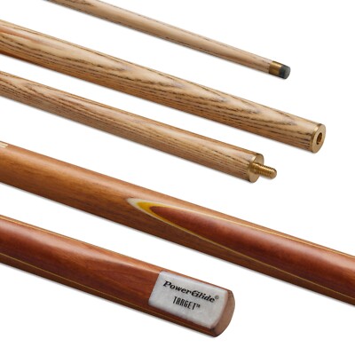 Powerglide Target 2 Stück Snooker-Queue 9,5 mm Spitzengewicht 18 Unzen - Kostenloser Versand