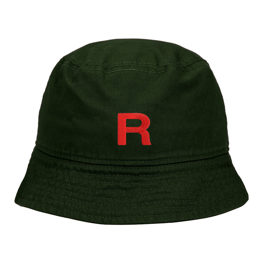 Team Rocket Embroidered Bucket Hat - Washed Cotton Unisex Sun Hat For Men & Women