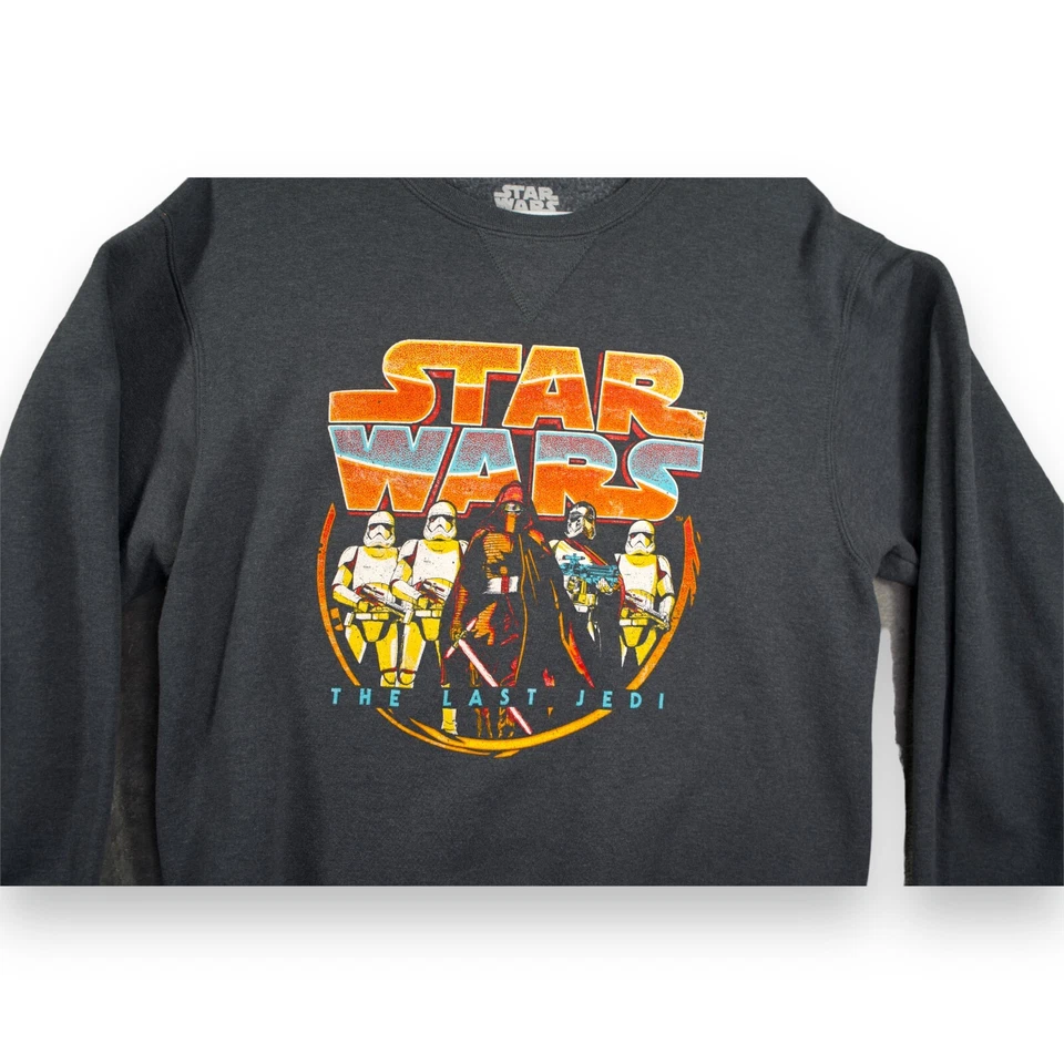 Star Wars Fifth Sun Mens Size Medium Gray Crewneck Pullover The Last Jedi - image 2 of 4
