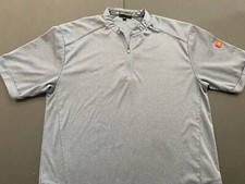 McDonalds Employee Uniform Blue Short Sleeve 1/4 Zip Staff Shirt Medium