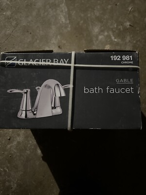 Glacier Bay Gable 4'' Centerset 2-Handle Mid-Arc Bathroom Chrome NEW!