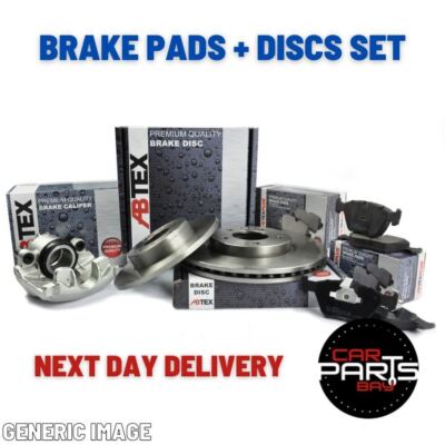 ABTEX FRONT DISCS & PADS FOR FORD FIESTA 2008-2018 **BRAND NEW**
