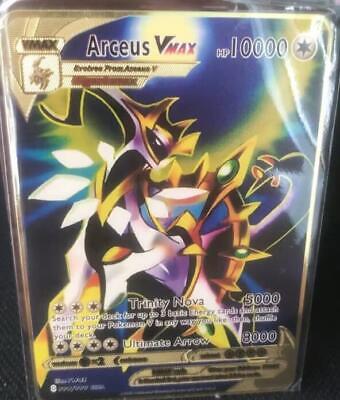 NEW Pokémon 10000point Metal Cards TCG Arceus VMAX Golden Pokemon Gifts For  Kids