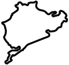Vinyl Nürburgring Nordschleife GP Combined Circuit Race Track Decal Sticker