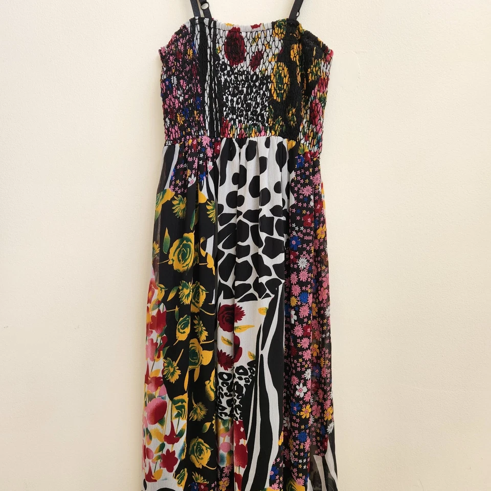 Twenty One Dress Women's S Black Floral Tiered Strappy Boho Summer Maxi Preppy - Image 3 of 4